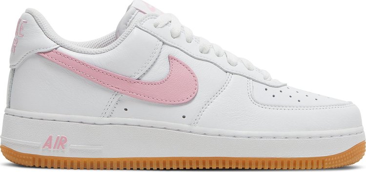 Nike air force white with cheap pink tick